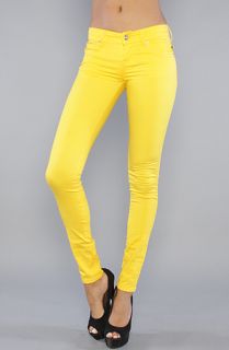 Tripp NYC The Skinny Twill Pant in Yellow