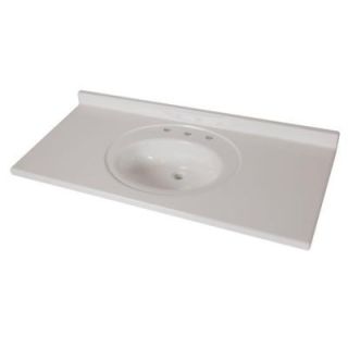 St. Paul 49 in. x 22 in. AB Engineered Technology Vanity Top in White ABI4922COM WH
