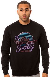 Fly Society Sweatshirt Neon Dreams Crewneck in Black