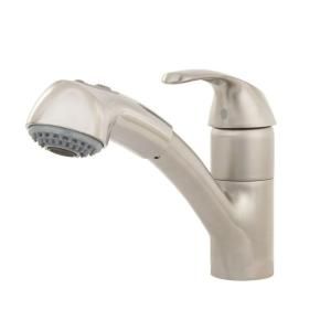 GROHE Alira Single Handle Pull Out Sprayer Kitchen Faucet in Stainless Steel 32999SD0