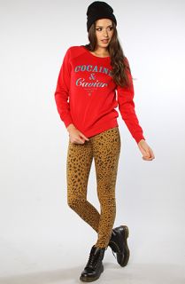 Crooks and Castles The Cocaine Caviar Crewneck Sweatshirt in Red