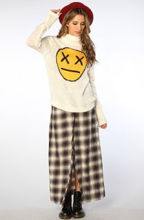 Wildfox Sweater Turtleneck Smiley Face White Miss KL