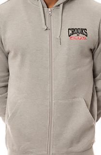 Crooks and Castles Sweatshirt M.P.R. Zip Hoody in Heather Grey