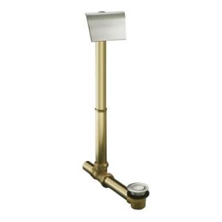 KOHLER Clearflo 1 1/2 in. Brass Pop up Drain and Overflow in Vibrant Brushed Nickel for Tea for Two 5 ft. 5 in. Whirlpools K 7148 AF BN