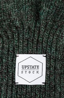 Upstate Stock Gloves Fingerless Ragg Wool in Forest Green