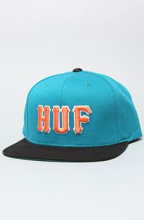 HUF The Classic Logo Starter Cap in Aqua Black