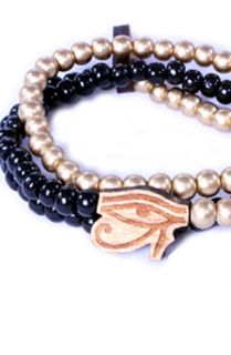 Domo Beads Eye of Horus Wrap BraceletJatoba