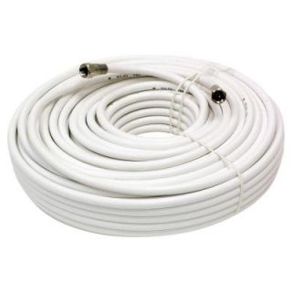 GE 100 ft. RG 6 Coaxial Cable   White 73287