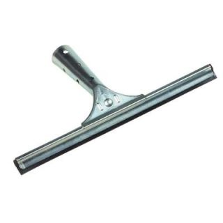 Carlisle Flo Pac Professional 12 in. Single Blade Rubber Window Squeegee with A Zinc Plated Steel Handle 4007000