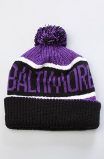 47 Brand Hats The Baltimore Ravens Calgary Pom Beanie in Purple Black