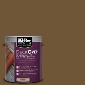 BEHR Premium DeckOver 1 gal. #SC 109 Wrangler Brown Wood and Concrete Paint 500001
