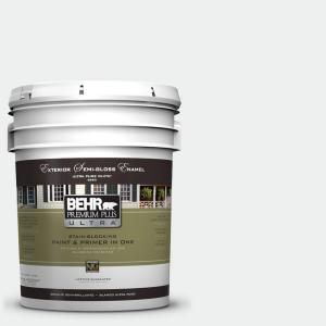 BEHR Premium Plus Ultra 5 gal. #1857 Frost Semi Gloss Enamel Exterior Paint 585005