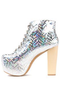 The Jeffrey Campbell Lita Hologram Shoe in Silver