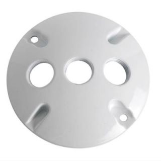 Bell 3 Hole Round Lamp Holder Cover   White LV330WH