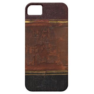 Retro Antique Book, faux leather bound brown iPhone 5 Covers