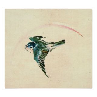 Bird Flying 1840 Print
