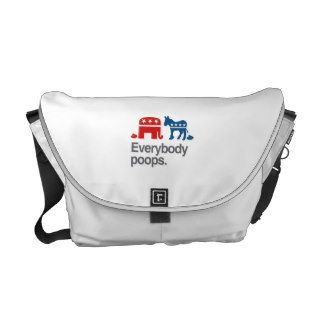 EVERYBODY POOPS POLITICAL.png Courier Bag