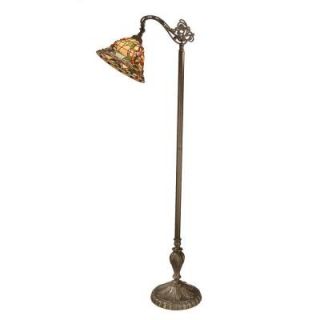 Dale Tiffany 64 in. Bochner Downbridge Antique Brass Floor Lamp TF50181