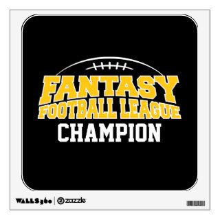 Fantasy Football Champion   Black and Yellow Gold Wall Graphic