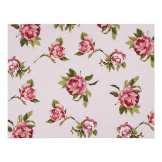 Victorian Pink Roses Poster