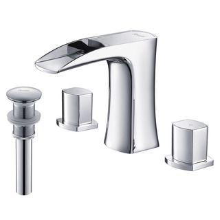 Rivuss Carrion Widespread Chrome Bathroom Faucet With Pop up Drain