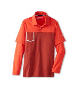 Nike Kids Fashion Long Sleeve Pocket Polo Kids Workout (Red)