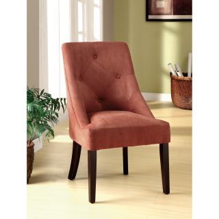 Furniture Of America Red Aura Leisure Microfiber Dining Chair