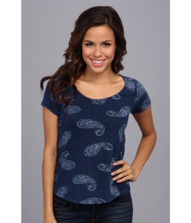 Lucky Brand Paisley Tee Womens T Shirt (Blue)