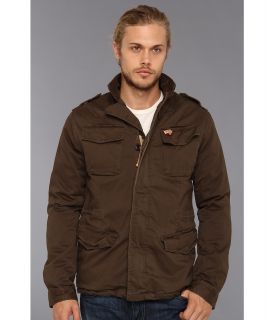 Scotch & Soda Army Jacket w/ Detachable Jacquard Lining Mens Coat (Olive)