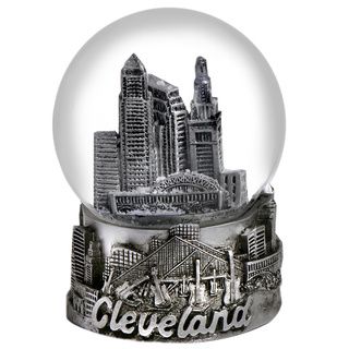 Cleveland Silver 65mm Snow Globe