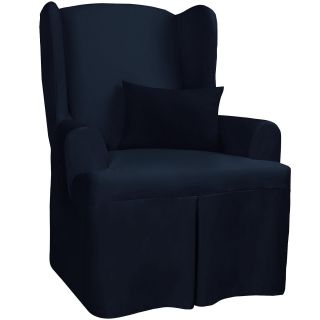 Canvas 1 pc. Wing Chair Slipcover, Navy