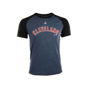 Cleveland Indians Majestic MLB Youth Club Favorite Raglan T Shirt