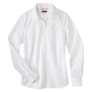 Merona Womens Popover Favorite Shirt   Fresh White   S
