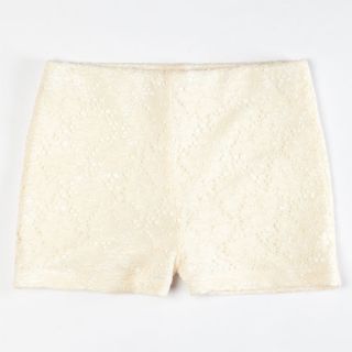 Girls Crochet Overlay Shorts Cream In Sizes X Large, X Small, Small,