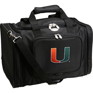 NCAA University of Miami 22 Travel Duffel Black   Denco Spo