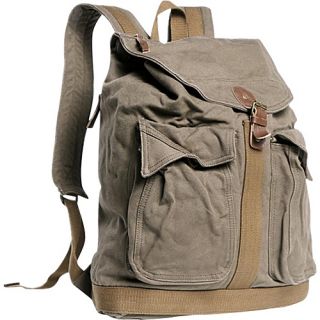 Classic Style Canvas Backpack Military Green   Vagabond Travel