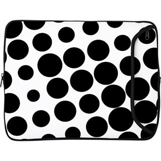 13 Designer Laptop Sleeve Polka Dots Black & White   Designer