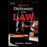 Orans Dictionary of the Law  With CD