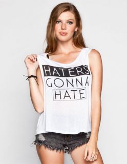 Haters Womens Muscle Tank White In Sizes X Large, Large, Medium, X Sm
