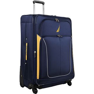 Galley 28 Spinner Suitcase Navy/yellow/silver   Nautica Large Rolling L