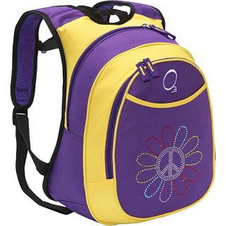 O3 Kids Pre School Peace Flower Backpack with Integrated Lunch Cooler Pe