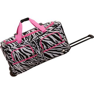 Voyage 2 30 Rolling Duffel Pink Zebra   Rockland Luggage Large