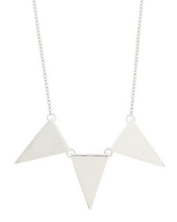 Triple Triangle Necklace, Silver