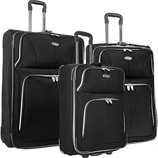 Segovia 3 Piece Luggage Set Black   U.S. Traveler Luggage Sets