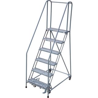 Cotterman Rolling Steel Ladder   450 Lb. Capacity, 6 Step Ladder, 60 Inch H