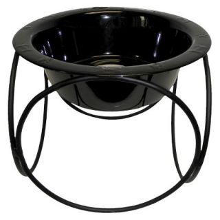 Platinum Pets Olympic Single Feeder with One Stainless Steel Wide Rimmed Bowl  