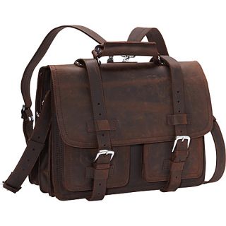 CEO Full Leather Briefcase & Backpack Dark Brown   Vagabond Tr