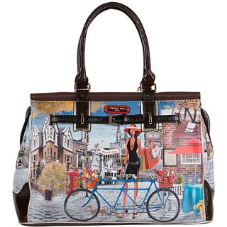 Kimbriella Bicycle Print Overnighter Bicycle   Nicole Lee Travel Duff