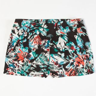Tropical Print Girls Shorts Black Combo In Sizes X Large, X Small, La