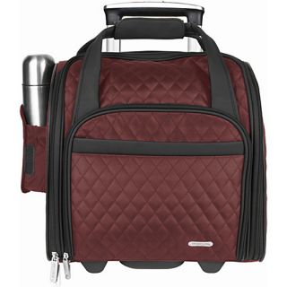Wheeled Underseat Carry On with Back Up Bag Burgundy   Travelon Luggage